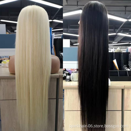 Brazilian Virgin Remy Hair Lace Wigs Pre-Plucked 13X4 150% Density Deep T Part Transparent Lace Frontal Human Hair Wigs